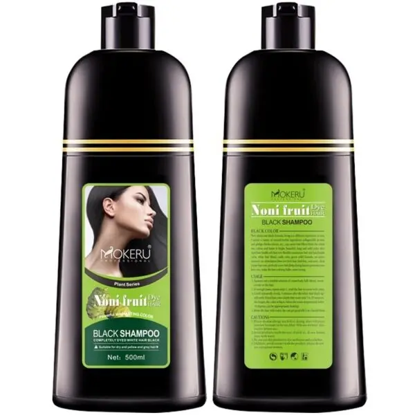 Ultra-Fast Black Magic: Organic Noni Plant 5-Minute Hair Color Dye Shampoo